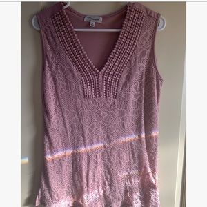 Eve & Maddie Lace Tank Top V Neck Blouse